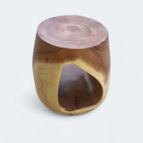 Round Solid Timber Stool in Acacia Wood.