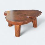 Brown Solid Live Edge Coffee Table.