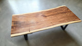 End view highlighting the thickness and natural live edge.