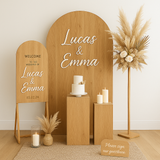 Ripple Triple Arch Backdrop – Neutral Floral Style