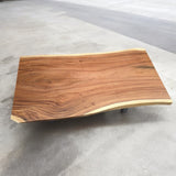 Handcrafted Live Edge Acacia Dining Table - Unique Living Room Centerpiece - Solid Wood Accent Table