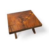 Contemporary X-Style Solid Wood Square Coffee Table.