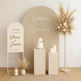 Ripple Triple Arch Backdrop – Neutral Floral Style