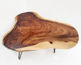 COF037- Live Edge Dark Brown Surfboard Coffee Table.