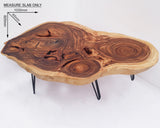 COF038- Live Edge Dark Brown Deep Crevice Coffee Table.