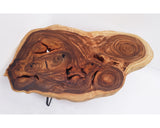 COF038- Live Edge Dark Brown Deep Crevice Coffee Table.