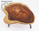 COF040- Round Live Edge Uniquely Shaped Coffee Table.