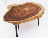 COF040- Round Live Edge Uniquely Shaped Coffee Table.