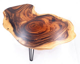 COF044- Live Edge Acacia Dark Brown Wood Coffee Table.