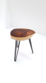 Live Edge Hardwood Timber Seating Stool.
