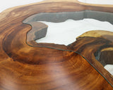 RTG002- Live Edge Conference Table with Glass Inlay.