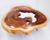 RTG002- Live Edge Conference Table with Glass Inlay.