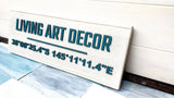 Bespoke Business Coordinate Wood Sign | Personalised Business Establishment Wood Decor.