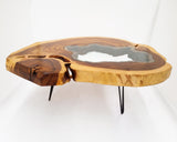 RTG003- Live Edge Glass Inlay Coffee Table.