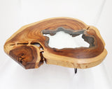 RTG003- Live Edge Glass Inlay Coffee Table.