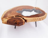 RTG003- Live Edge Glass Inlay Coffee Table.