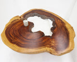 RTG006- Insert Glass Panel Round Edge Coffee Table.