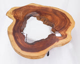 RTG007- Large Glass Inlay Live Edge Conference Table.