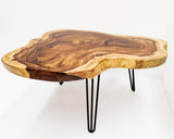COF033- Acacia Live Edge Heart Shape Coffee Table.