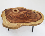COF034- Dark Brown Monkeypod Wood Coffee Table.