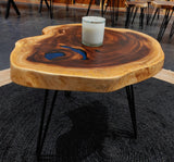 COF004 - Live Edge Resin Coffee Table.