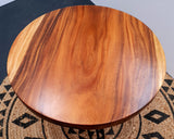 COF017- Small Light Brown Natural Acacia Round Edge Coffee/ Bar Table.