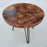 COF052- Blue Epoxy Round Edge Feature Table.
