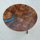 COF052- Blue Epoxy Round Edge Feature Table.
