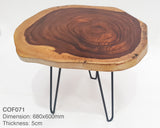 COF103 - Live Edge Dark Brown Coffee Table.