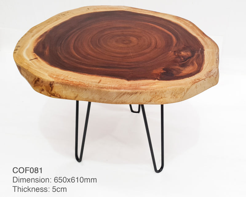 COF110 - Medium Dark Mokeypod Wood Coffee Table.