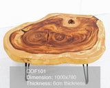 COF078 - Rustic Corner Live Edge Acacia Coffee Table.