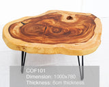 COF078 - Rustic Corner Live Edge Acacia Coffee Table.