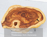 COF078 - Rustic Corner Live Edge Acacia Coffee Table.