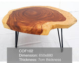 COF079 - Handmade Live Edge Acacia Timber Top.