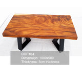 COF081 - Rectangular Wood Ripple Coffee Table.