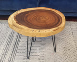 COF062 - Monkeypod Wood Live Edge Round Coffee Table.