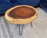 COF062 - Monkeypod Wood Live Edge Round Coffee Table.