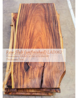 LAD062 - Stunning Dark Monkeypod Wood Corner Desk.