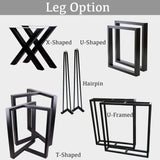 LAD061 - Vivid Dark Solid Wood Timber Table.