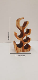 Natural Wooden Wine Rack- Small.