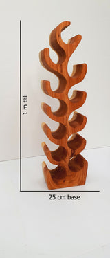 Natural Wooden Wine Rack- Large.