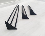 3 Rod Hairpin Legs Stainless Steel Black Desk or Dining Table Legs 210-710mm Height, Set of 3 (Three) or 4 (Four).
