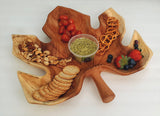 Maple Leaf Serving Platter / Christmas Serving Platter / Hand Carved Wooden Tray / Wood Serving Platter / Unique Hand Crafted Wood Pieces.
