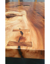 Monkeypod Wood Live Edge Solid Timber Dining Table.