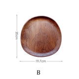 Whole Wood lovesickness Wood Irregular Oval Solid Wood Pan Plate Fruit Dishes Saucer Tea Tray Dessert Dinner Plate Tableware Set.