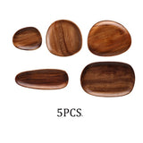 Whole Wood lovesickness Wood Irregular Oval Solid Wood Pan Plate Fruit Dishes Saucer Tea Tray Dessert Dinner Plate Tableware Set.