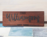 Hand Made Family Name Plaque | Wedding Gift | Anniversary | Birthday | Christmas.