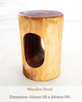 Traditional Solid Timber Wooden Stool.