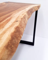 LAD034- Live Edge Light Brown Dining Table.