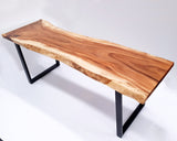 LAD034- Live Edge Light Brown Dining Table.